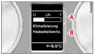 Audi Q3. Abb. 17 Kombiinstrument: Zusatzverbraucher