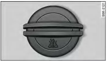 Audi Q3. Abb. 173 Motorraum: Deckel Kühlmittelausgleichsbehälter